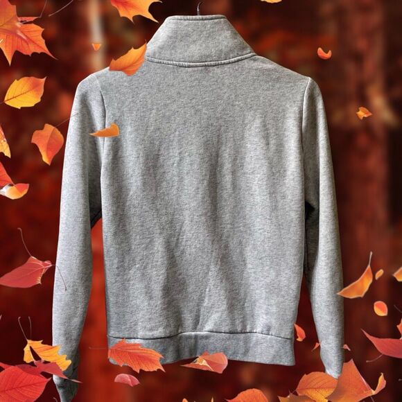 Victoria’s Secret PINK Hoodie GRAY 1/4 Zip Size XS Everyday Classic Logo EUC - Picture 3 of 9